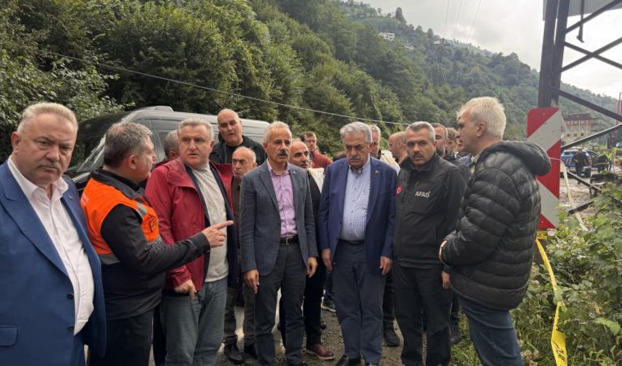  Bakan Uraloğlu ve Bak Rize’de: Sel bölgesinde çalışmalar sürüyor