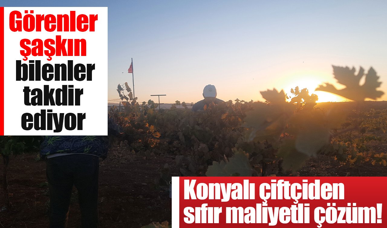 Konyalı çiftçiden sıfır maliyetli çözüm! Görenler şaşkın bilenler takdir ediyor