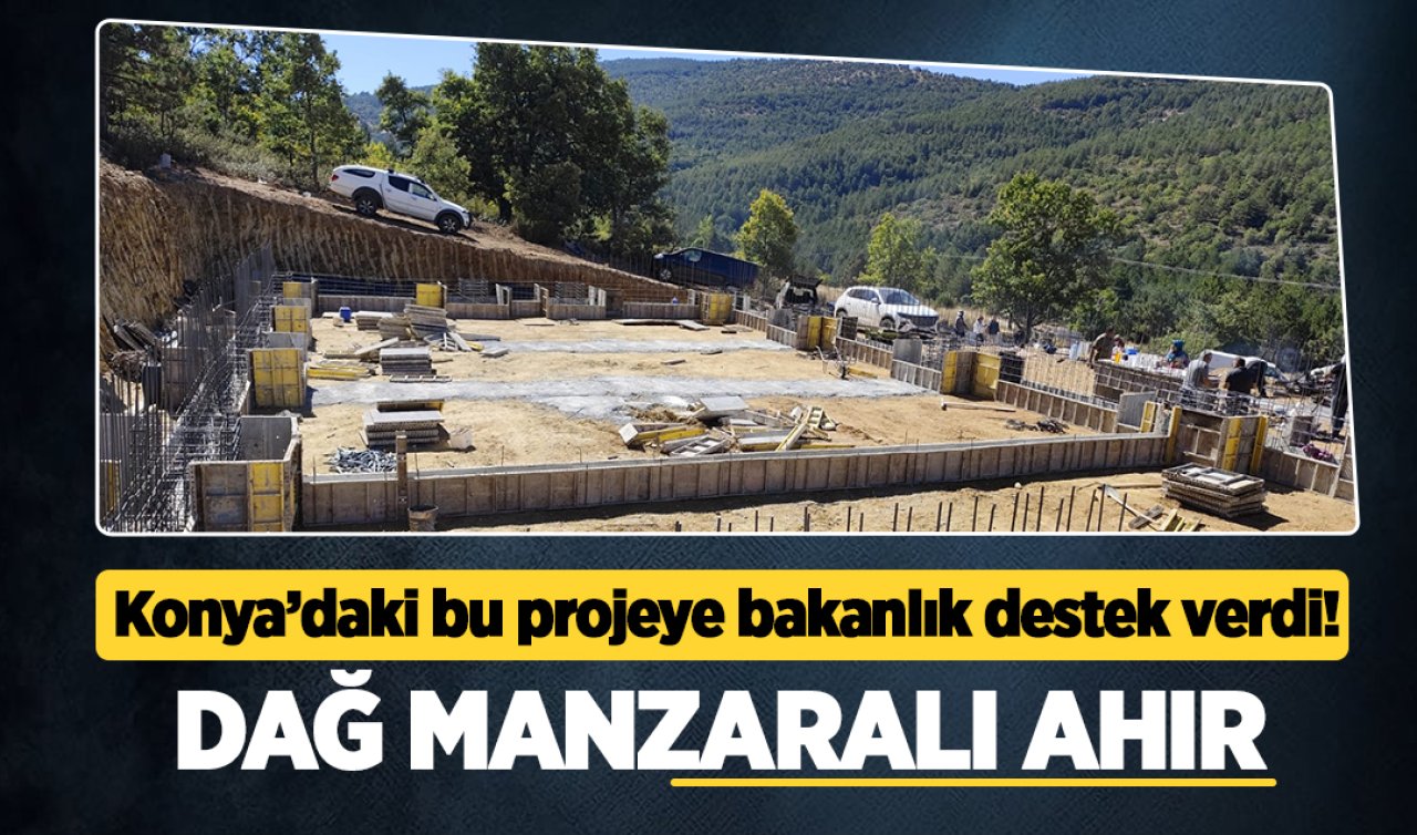 Konya’daki bu projeye bakanlık destek verdi! Dağ manzaralı ahır