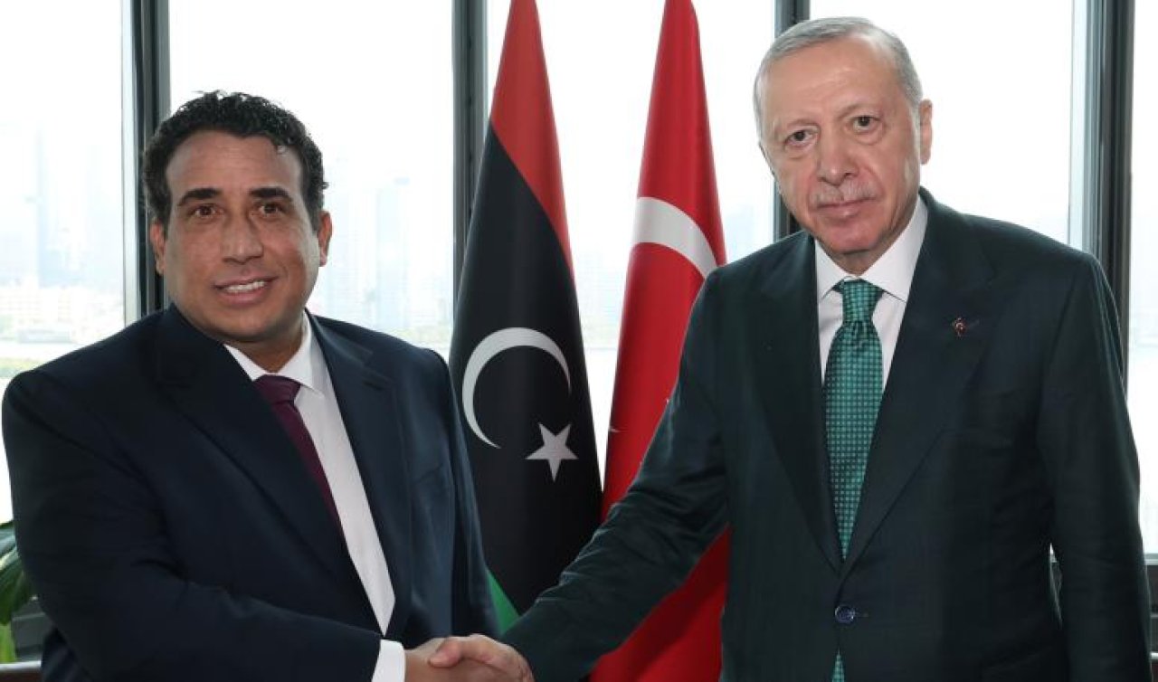 Cumhurbaşkanı Erdoğan Libya Başkanlık Konseyi Başkanı Menfi’yi kabul etti