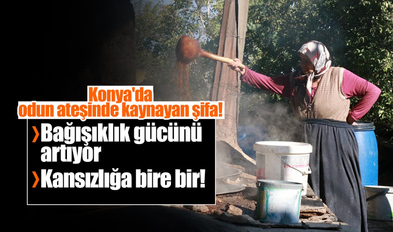 Konya’da odun ateşinde kaynayan şifa! Bağışıklık gücünü artıyor, kansızlığa bire bir! 
