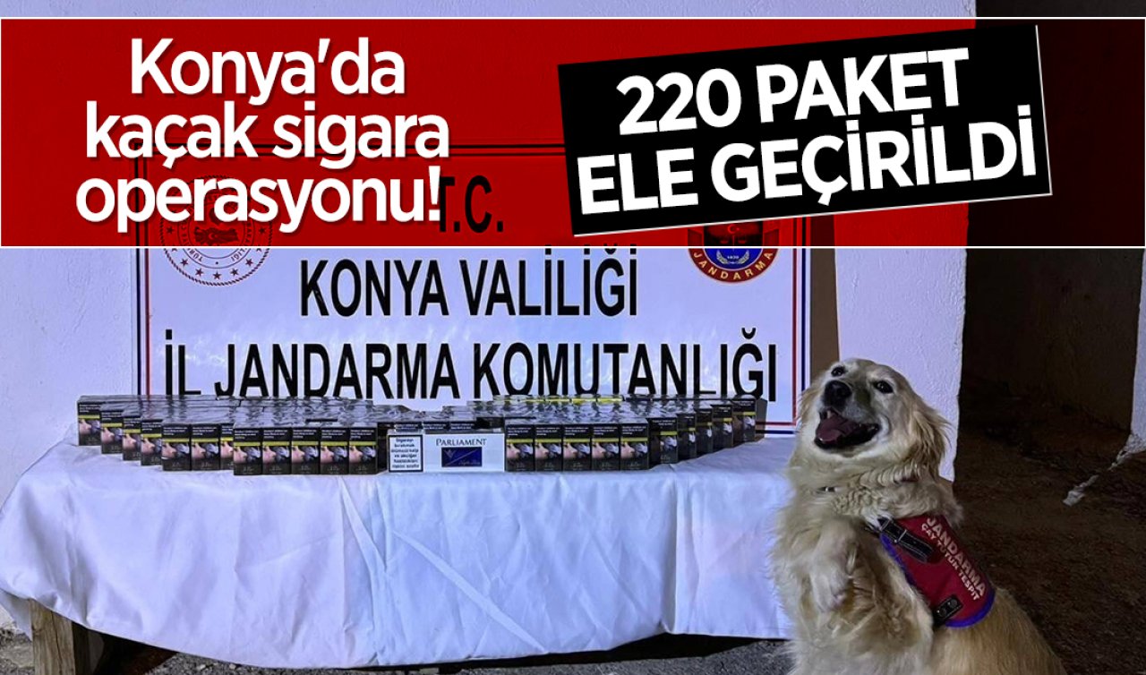  Konya’da kaçak sigara operasyonu! 220 paket ele geçirildi