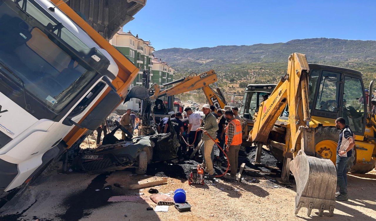 Adıyaman’da kamyon faciası! Otomobil sürücüsü ezilerek hayatını kaybetti