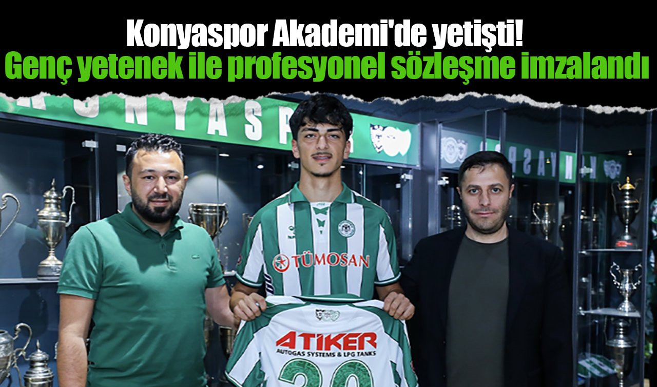 Konyaspor Akademi’de yetişti! Genç yetenek ile profesyonel sözleşme imzalandı