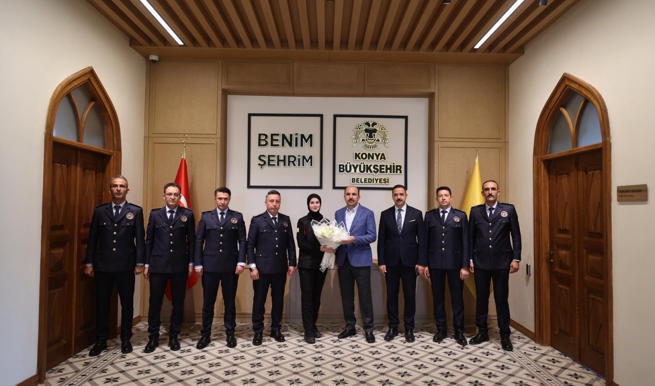 Konya İtfayesi “İtfaiye Haftası’’ kapsamında Başkan Altay’ı ziyaret etti
