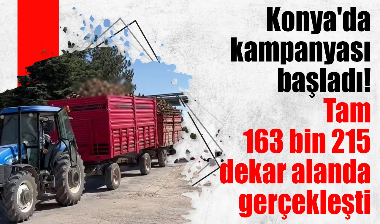 Konya’da kampanyası başladı! Tam 163 bin 215 dekar alanda gerçekleşti