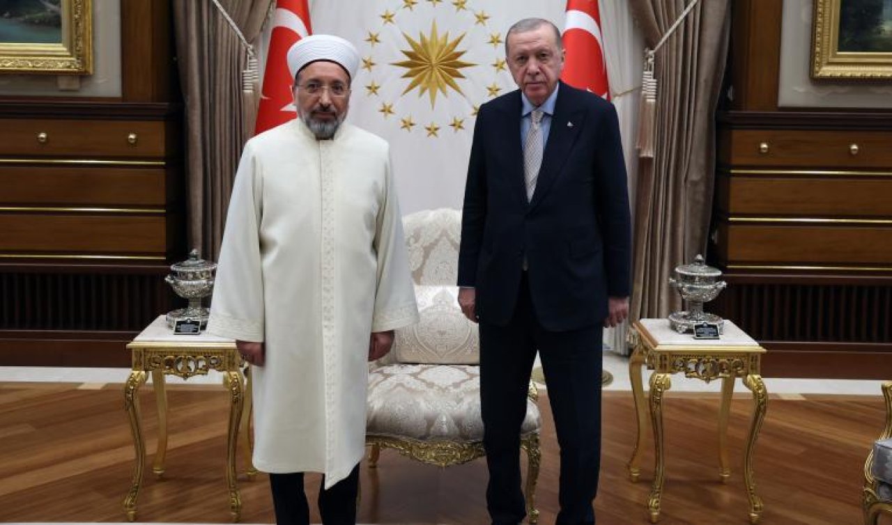 Cumhurbaşkanı Erdoğan, Diyanet İşleri Başkanı Arpaguş’u kabul etti