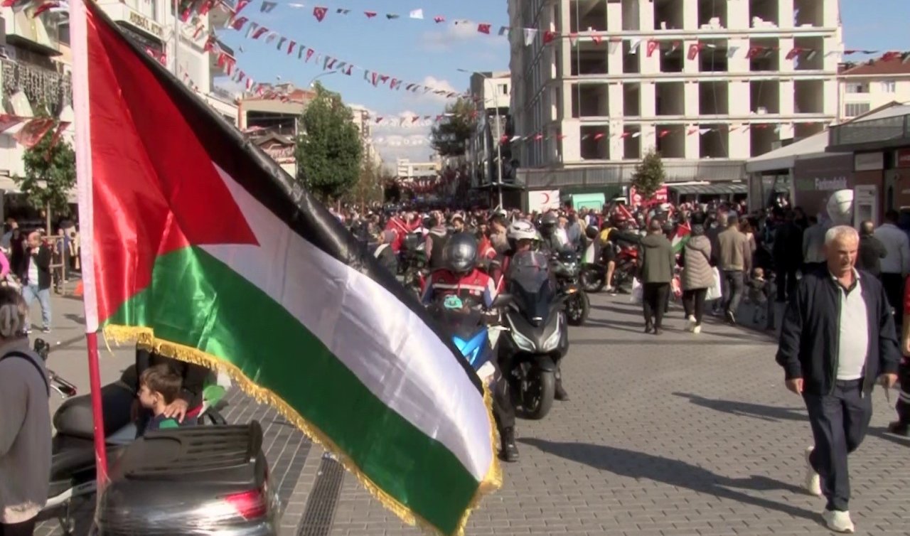  2 bin motorcu Gazze’deki zulme dikkat çekti