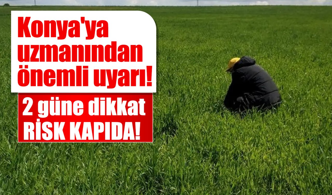 Konya’ya uzmanından önemli uyarı! 2 güne dikkat: Risk kapıda! 