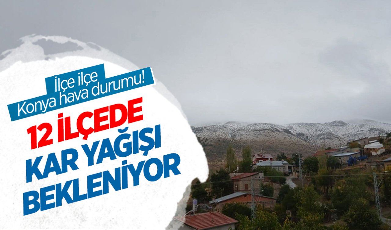 İlçe ilçe Konya hava durumu! 12 ilçede kar yağışı bekleniyor 