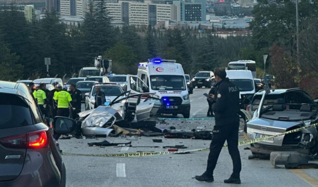 İki otomobil çarpıştı: 1 ölü 2 yaralı