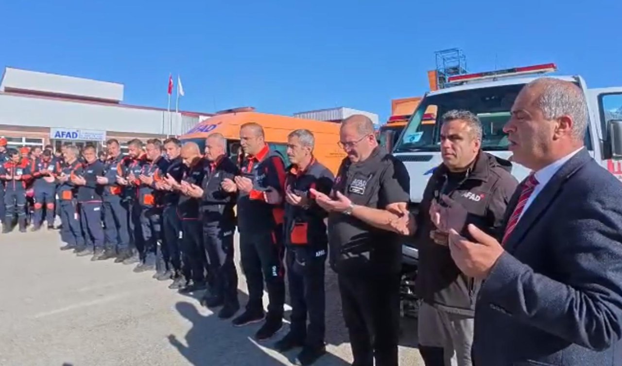 Gazze’de arama kurtarma yapacak AFAD ekibi dualarla uğurlandı