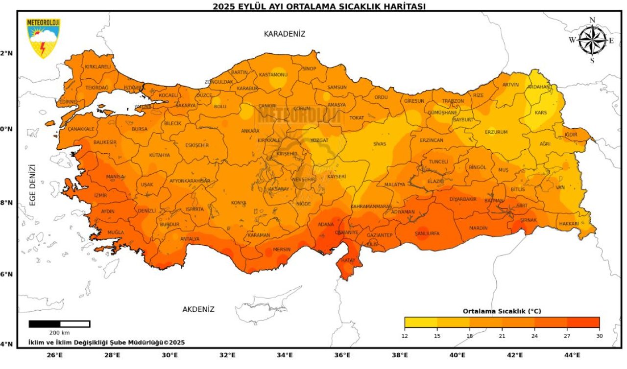 Son 55 yılın en sıcak 11’inci eylül ayı yaşandı
