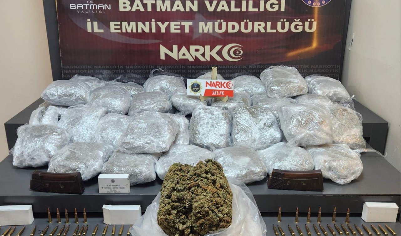 Uyuşturucu operasyonunda kilolarca skunk ele geçirildi