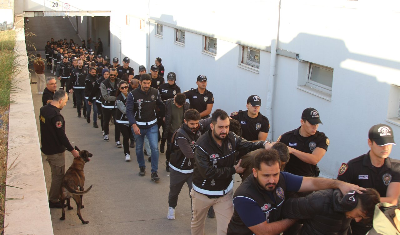 “Bayğaralar’’ suç örgütüne yönelik operasyon: 106 şüpheli adliyede