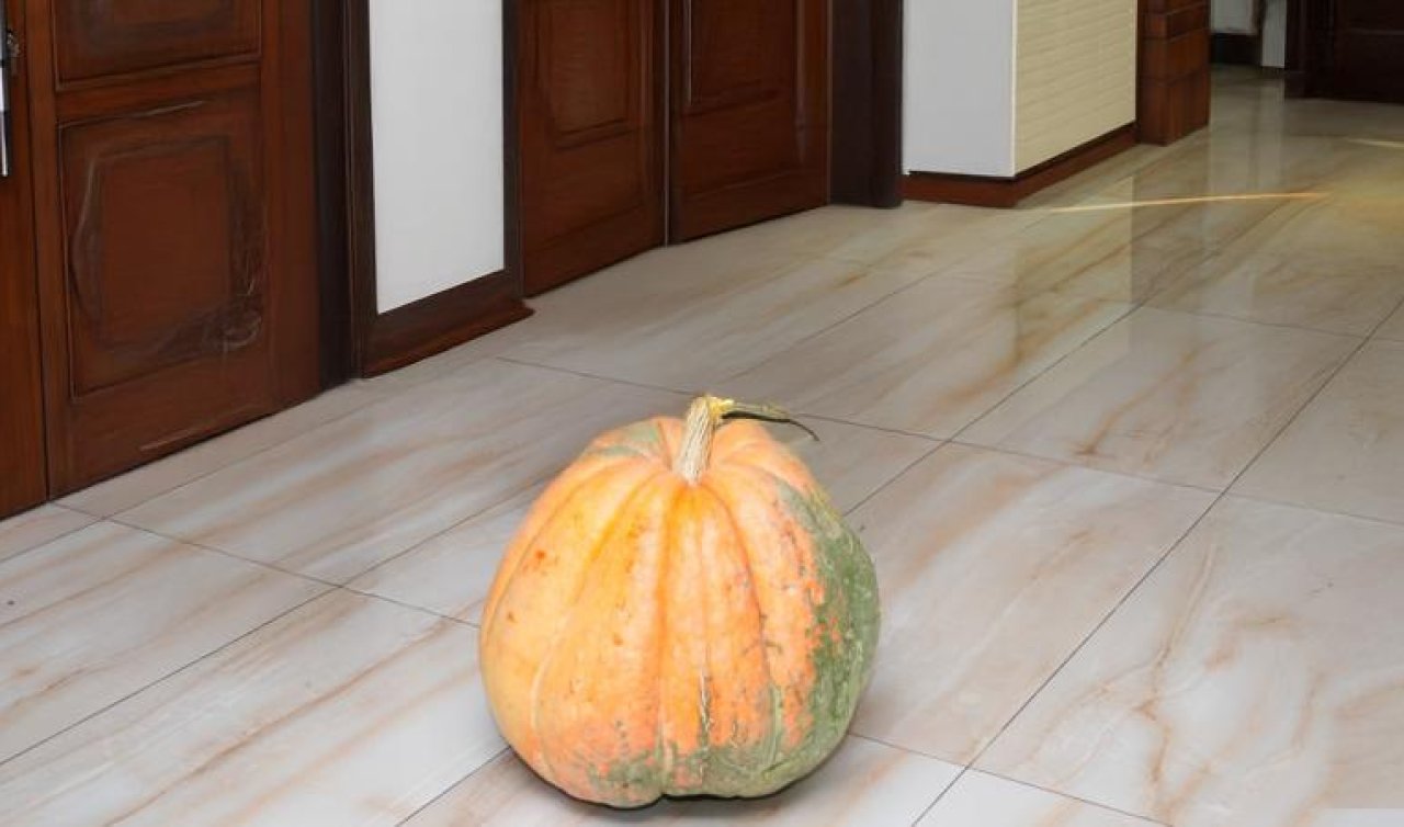 50,5 kilogramlık bal kabağı yetiştirildi