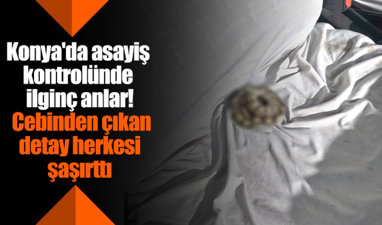 Konya’da asayiş kontrolünde ilginç anlar! Cebinden çıkan şey görenleri şaşkına çevirdi