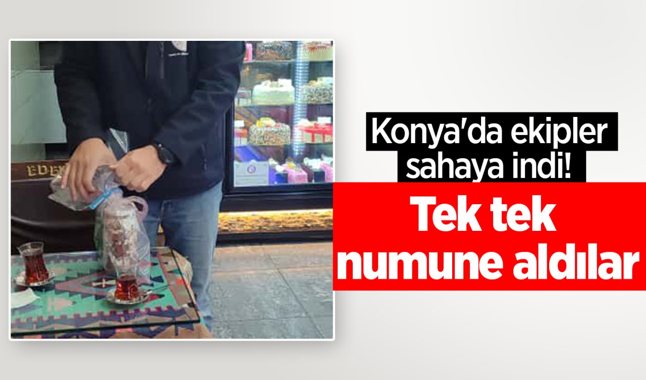 Konya’da ekipler sahaya indi! Tek tek numune aldılar
