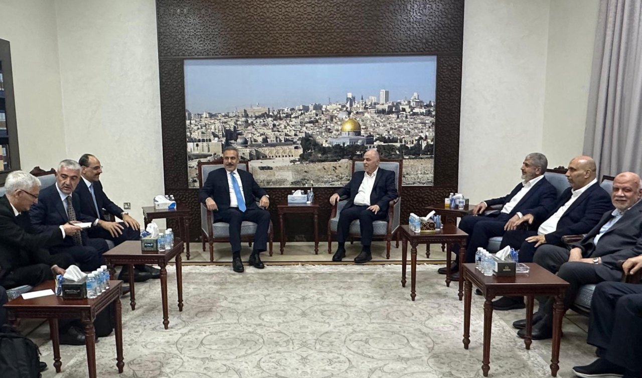 Bakan Fidan ve MİT Başkanı Kalın Hamas yetkilileriyle görüştü