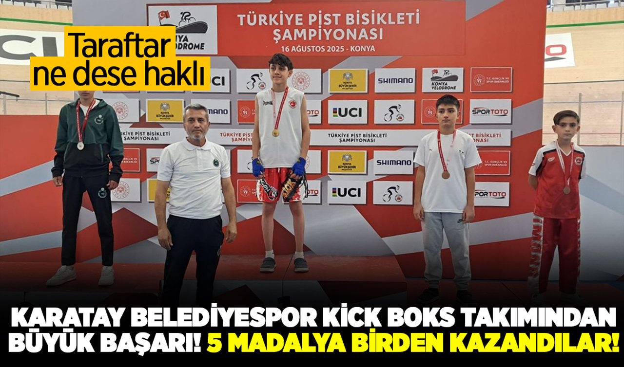 Karatay Belediyespor kick boks takımından büyük başarı: 5 madalya birden kazandılar!