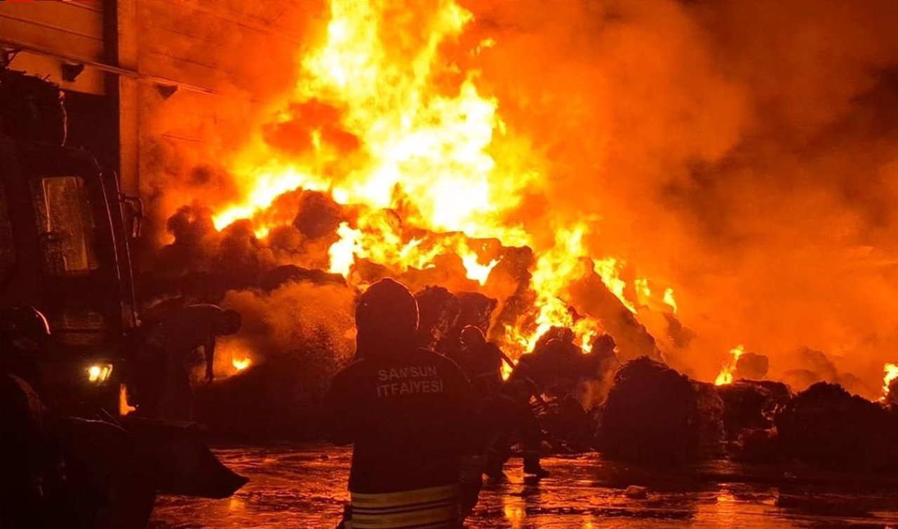 Geri dönüşüm fabrikasında yangın