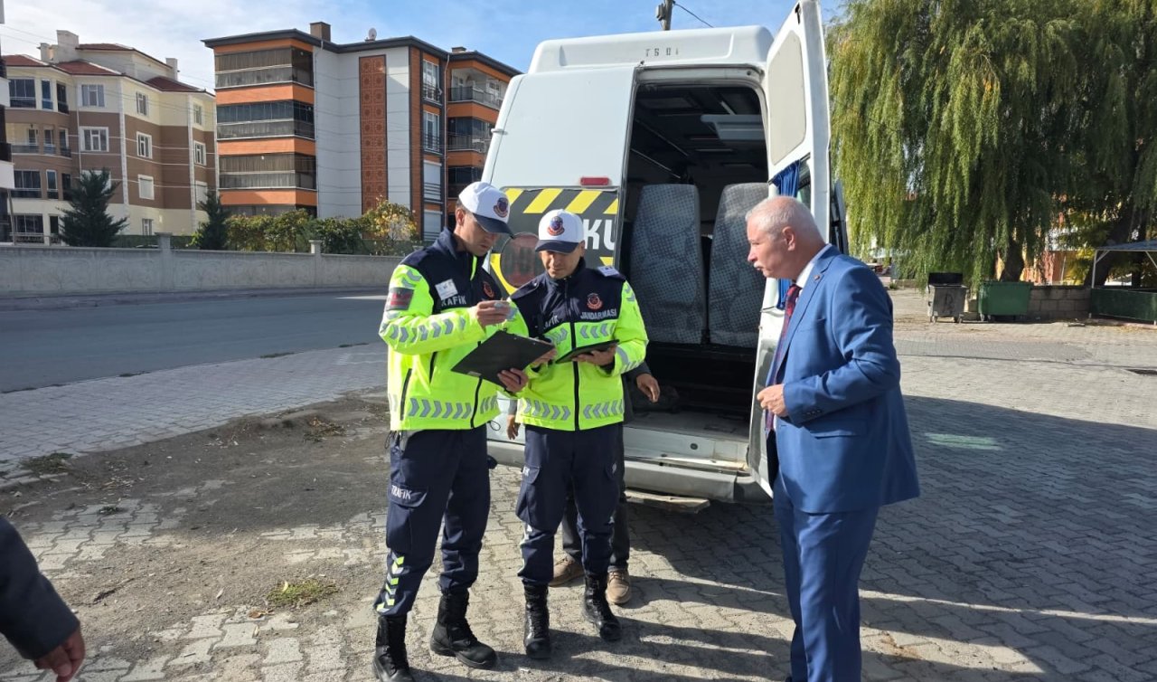 Kulu’da öğrenci servis araçlarına denetim