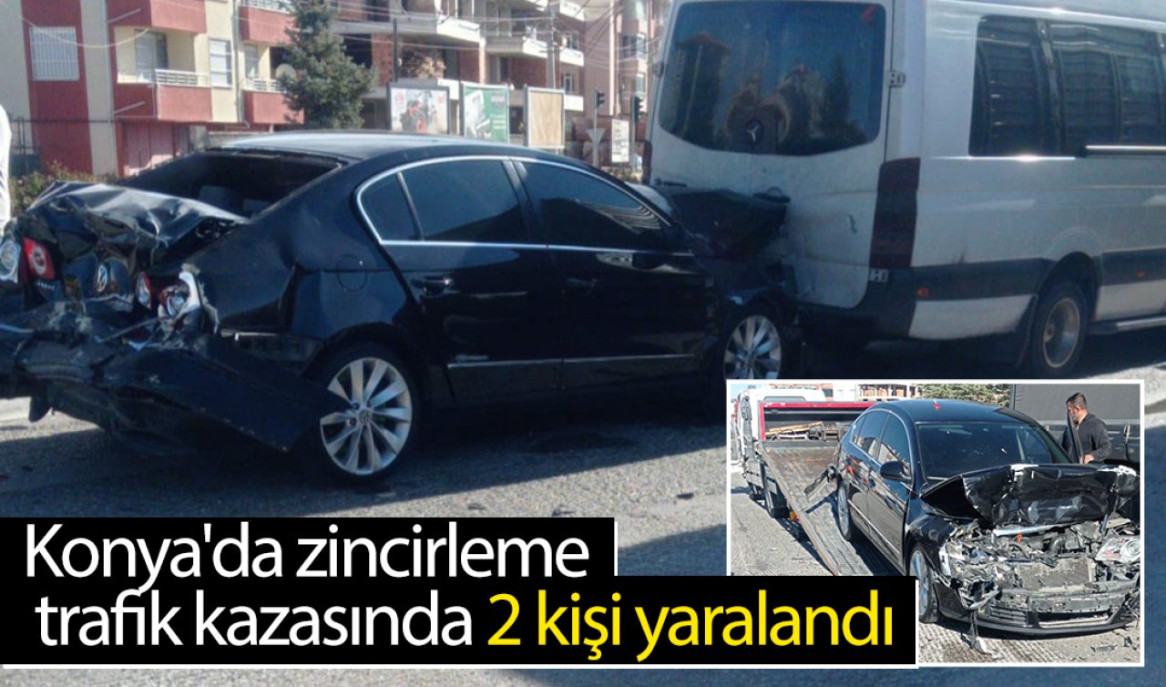 Konya’da zincirleme trafik kazasında 2 kişi yaralandı