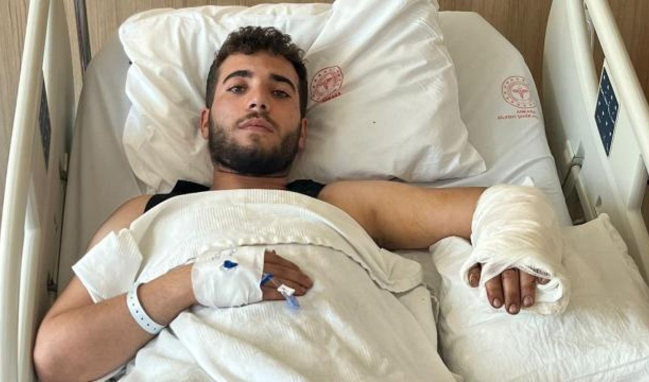 Köpek saldıran gencin kolunda doku ölmesi oluştu