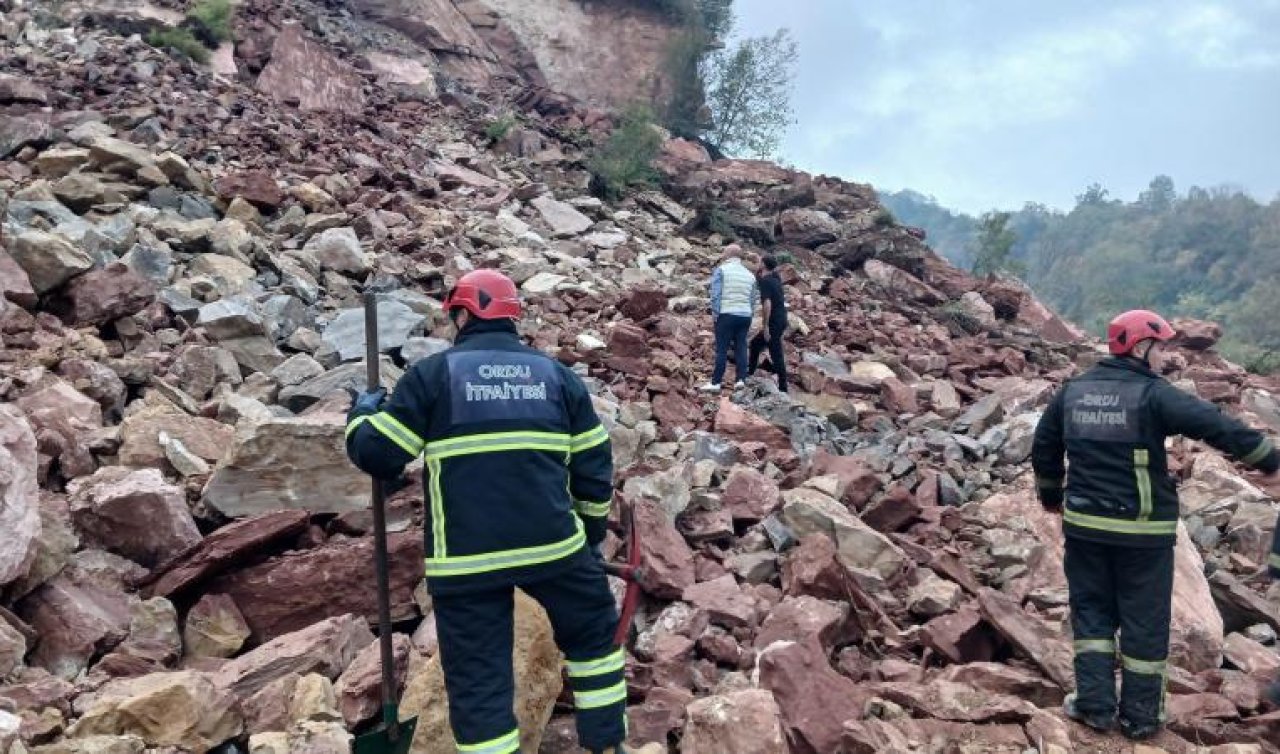 Taş ocağı şantiyesinde göçük! 2 işçi enkaz altında kaldı 