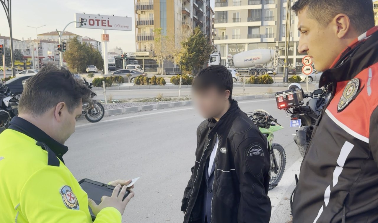  Polisten kaçan 15 yaşındaki sürücüye 45 bin 746 lira ceza