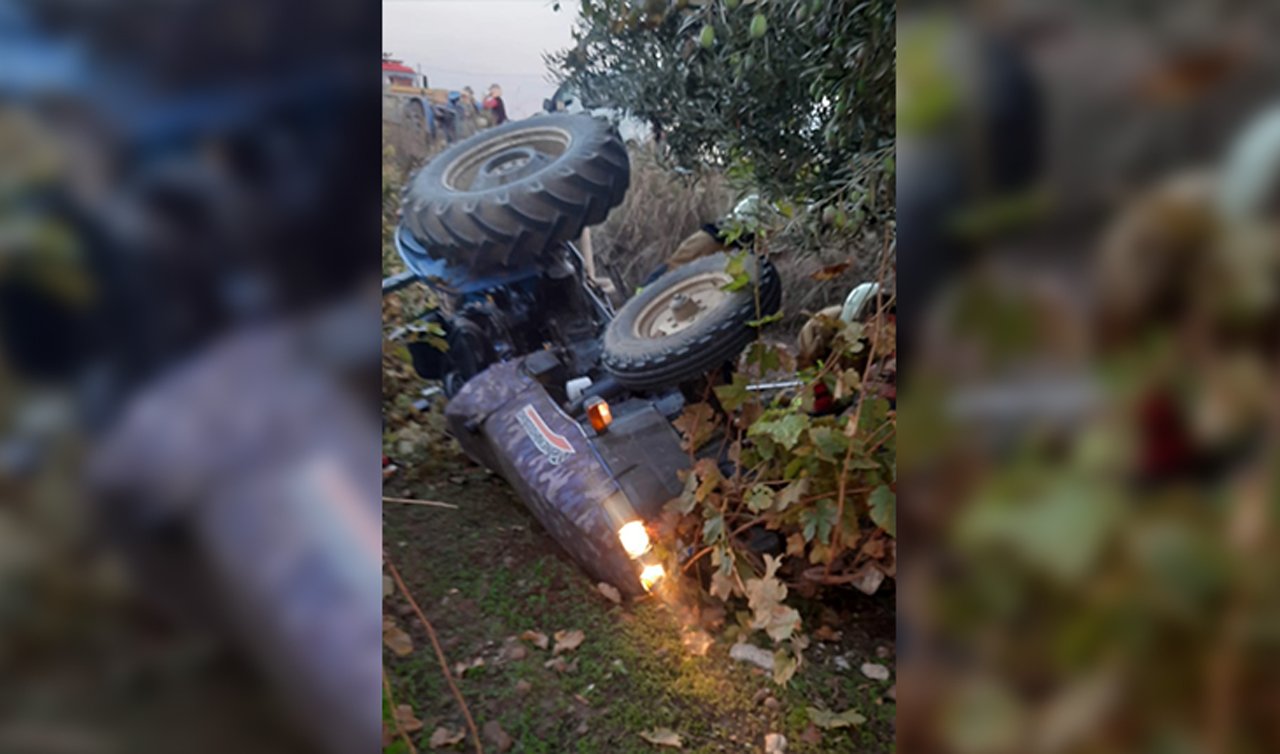 Devrilen traktörün altında kalan emekli öğretmen hayatını kaybetti