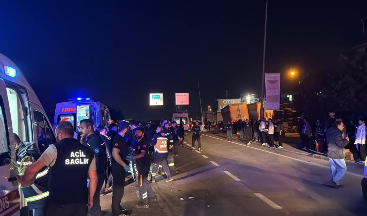 İşçileri taşıyan servis devrildi: 1’i ağır 8 yaralı