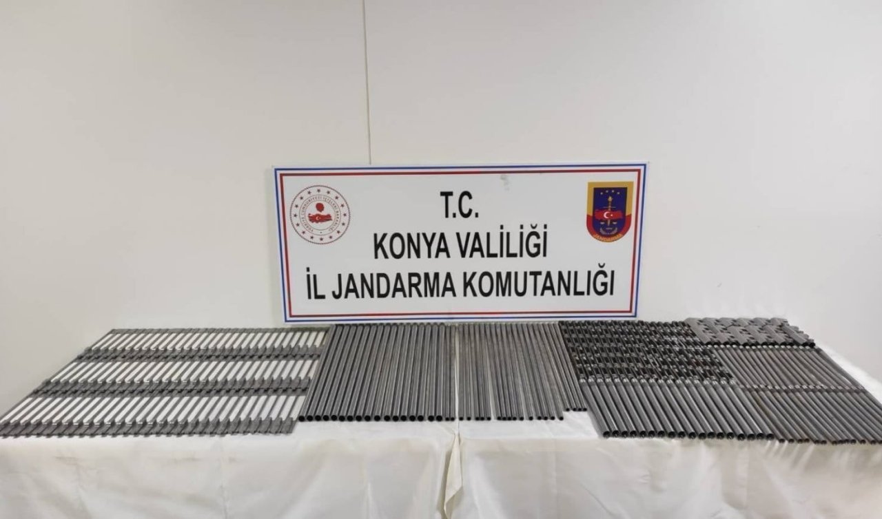 Konya kaçak silah operasyonu: Çok sayıda namluluk ve mekanizma ele geçirildi