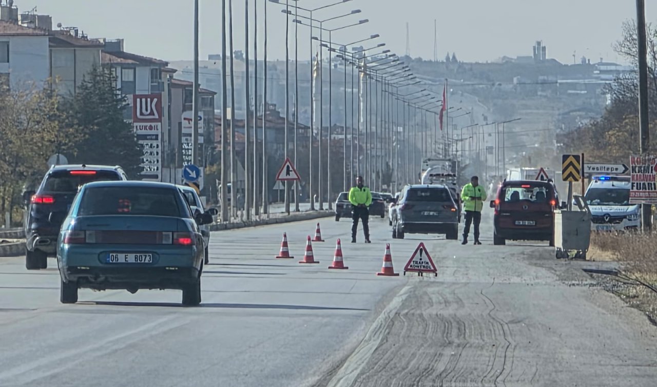  Konya-Ankara yolunda trafik ve asayiş denetimi 