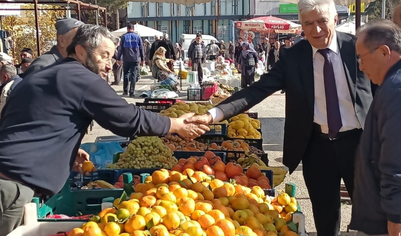 Hüyük Belediye Başkanı Sefer ilçe pazarcı esnafıyla buluştu 