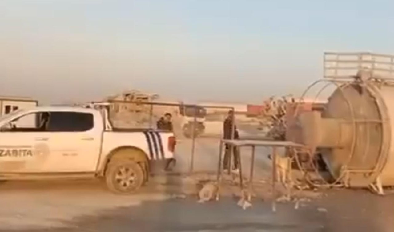 Yolun ortasına beton döken firmanın faaliyeti durduruldu