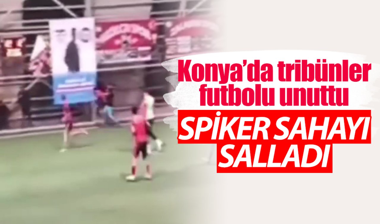 Konya’daki bu maçta spiker sahayı salladı! Sosyal medyada gündem oldu