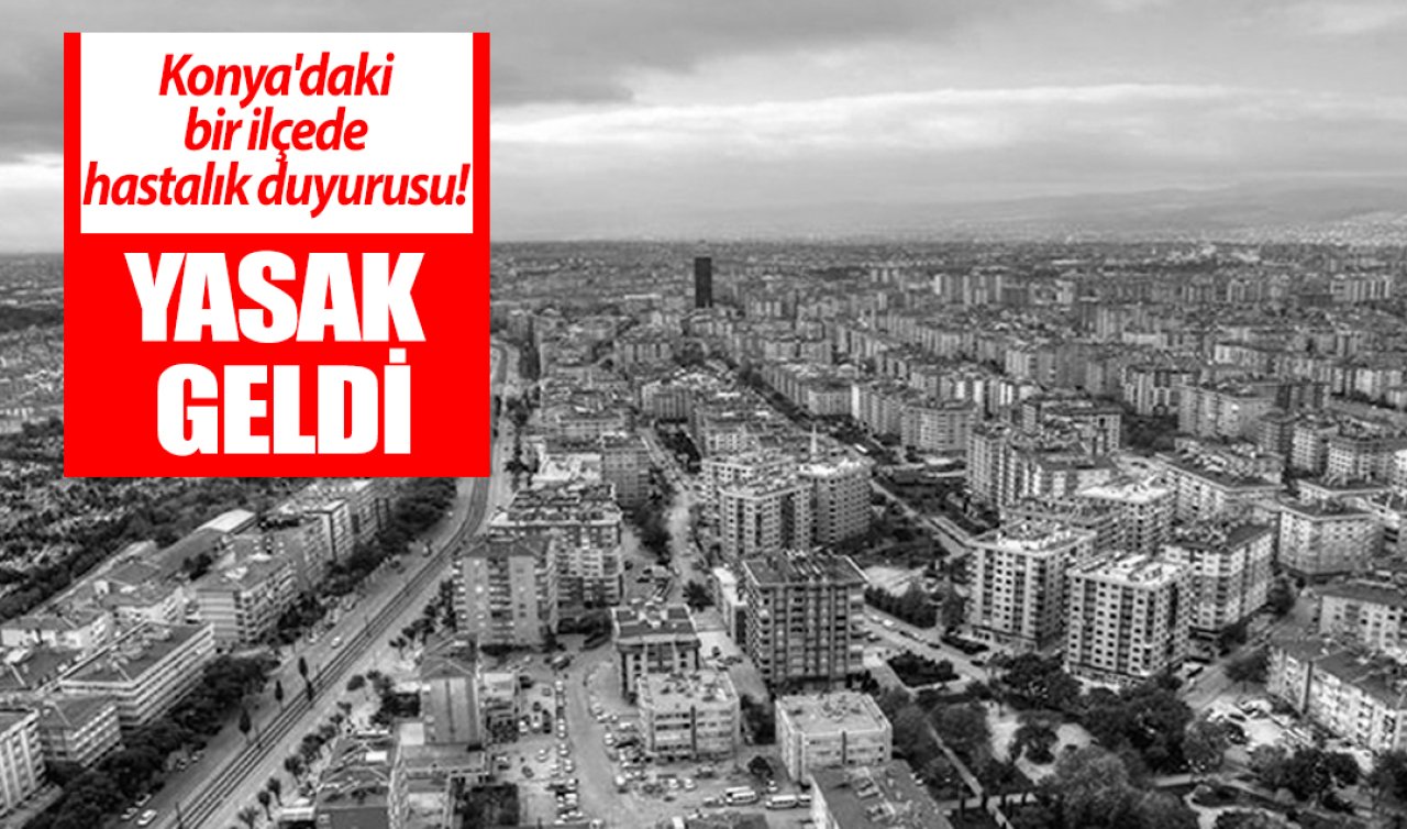 Konya’daki bir ilçede hastalık duyurusu! Yasak geldi  