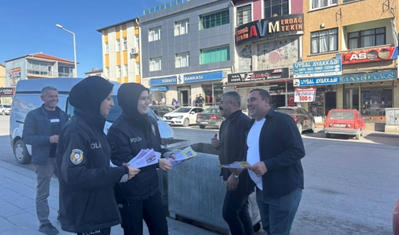 Kadına yönelik şiddete karşı uluslararası mücadele günü kapsamında Yunak’ta farkındalık çalışması