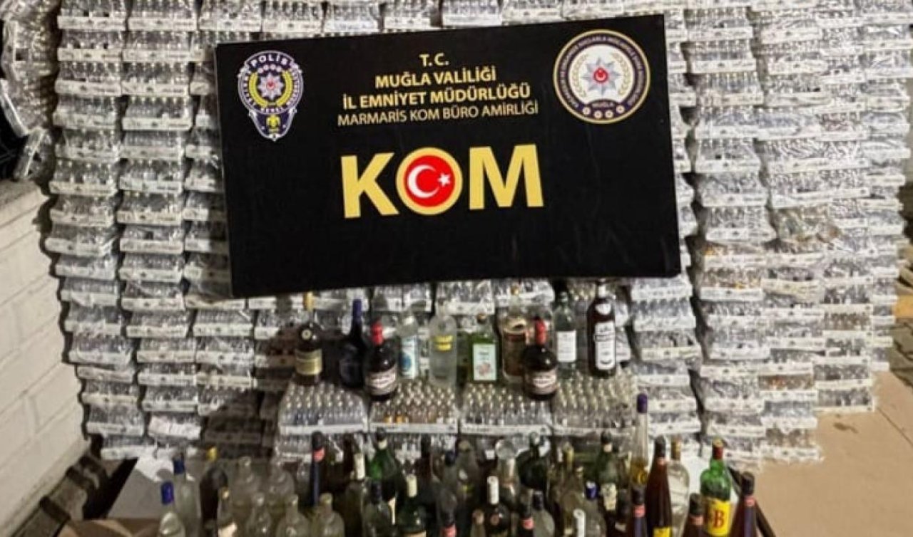 Polis 104 bin 212 şişe kaçak içki ele geçirdi!