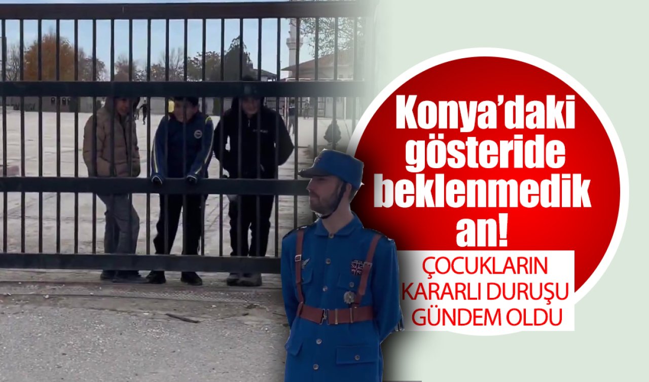 Konya’da küçük çocukların tepkisi gündem oldu! Tarihi oyunda alkışlatan savunma 
