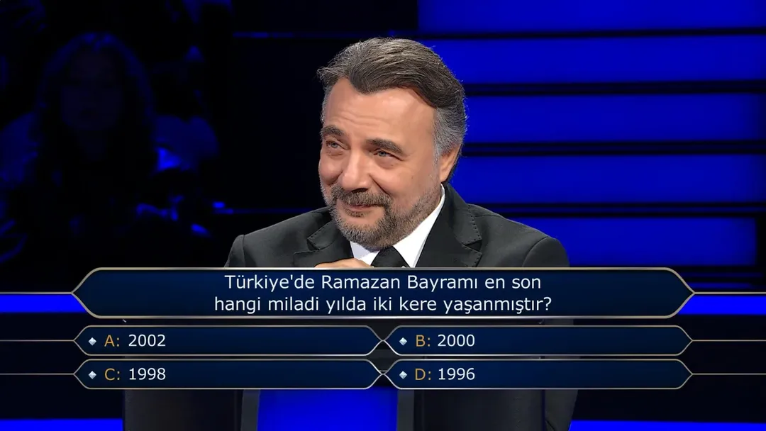 Türkiye’de Ramazan Bayramı En Son Hangi Miladi Yılda İki Kez Yaşanmıştır? Kim Milyoner Olmak İster 200 Bin TL’lik Sorusu 4 Aralık 2025 