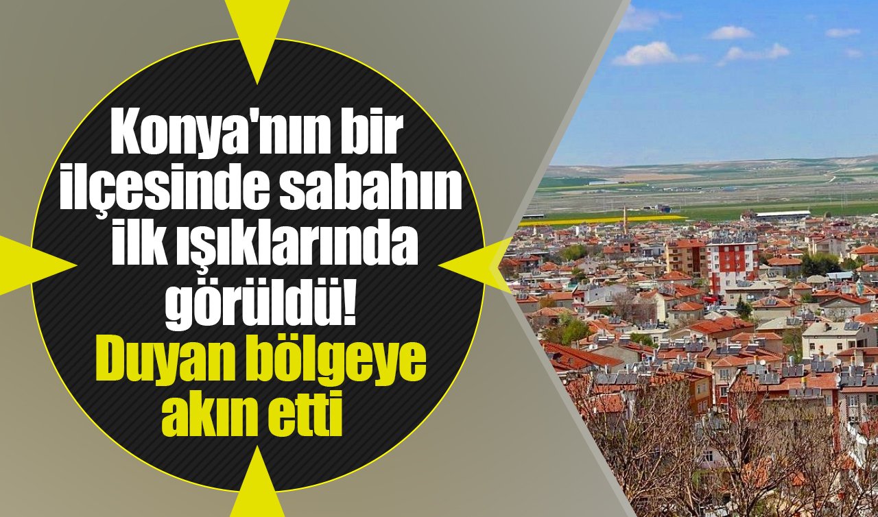 Konya’nın bir ilçesinde sabahın ilk ışıklarında görüldü! Duyan bölgeye akın etti