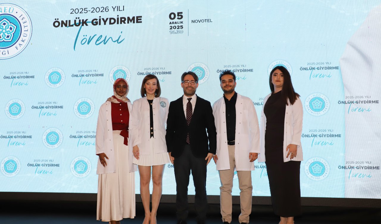  NEÜ’de öğrenciler beyaz önlükleriyle mesleğe ilk adımı attı