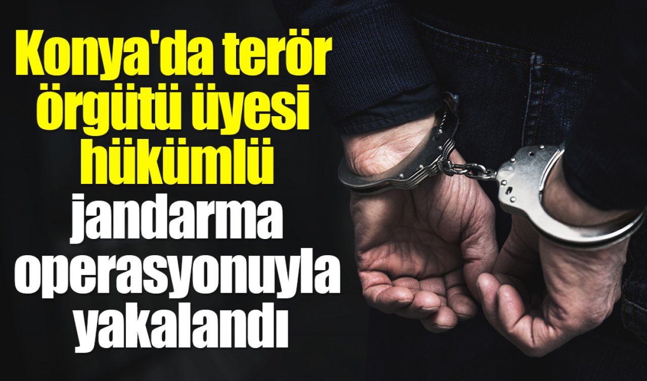 Konya’da terör örgütü üyesi hükümlü jandarma operasyonuyla yakalandı