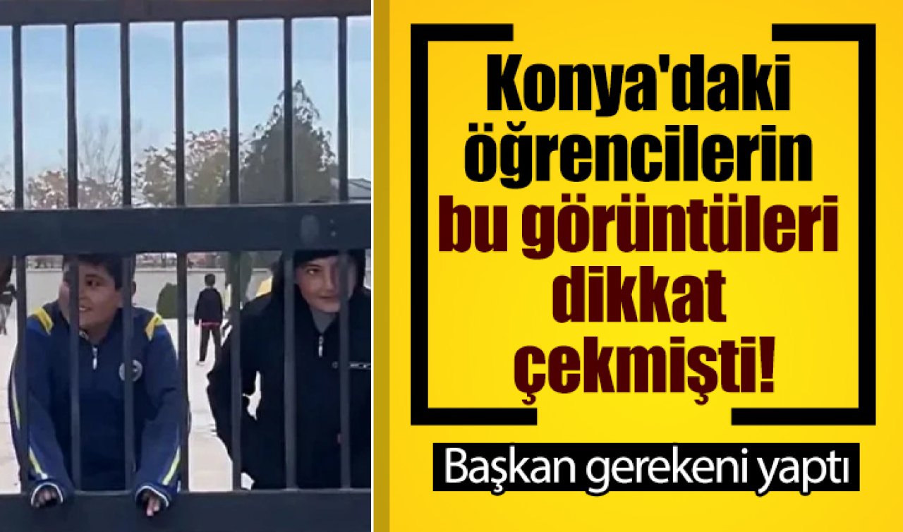 Konya’daki öğrencilerin bu görüntüleri dikkat çekmişti! Başkan gerekeni yaptı 
