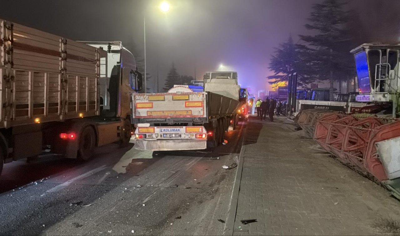 Tır ile servis minibüsü çarpıştı: 9 kişi yaralandı