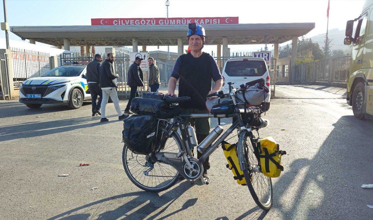 Umre için bisikletle yola çıktı 3 bin 450 kilometre pedal çevirip Medine’ye ulaştı