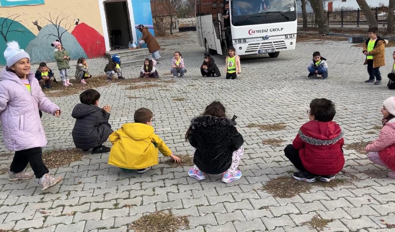 Beyşehir’de minik öğrenciler doğa ile iç içe öğreniyor