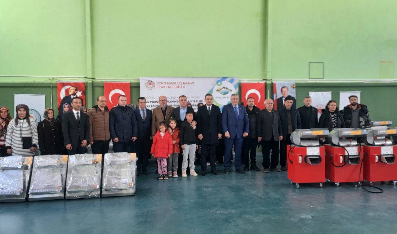 Konya’nın bu ilçesinde çiftçilere makine ve ekipman desteği